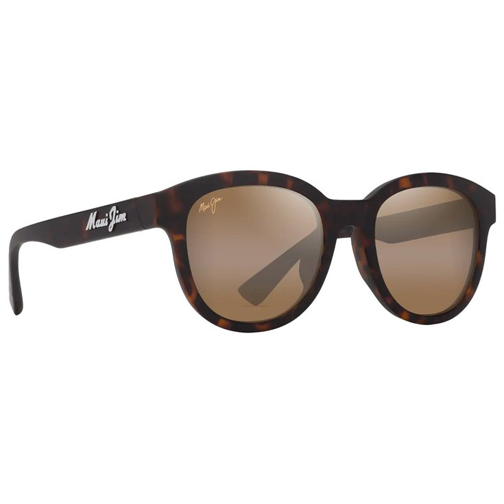 Maui Jim Lunettes de soleil Ihupani Asian Fit Havane Foncé Mat Bronze Hcl MauiPure Présentation