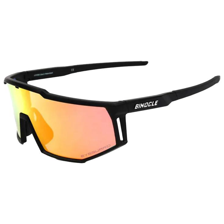 Binocle Eyewear Lunettes de soleil Horizon Shiny Black Red Fire Mirror Polarized Présentation
