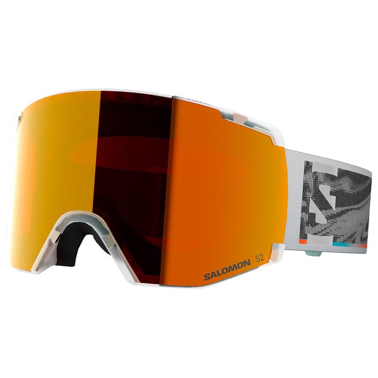 Salomon Masque de Ski S/View Translucent Frozen Multilayer Mid Red Présentation