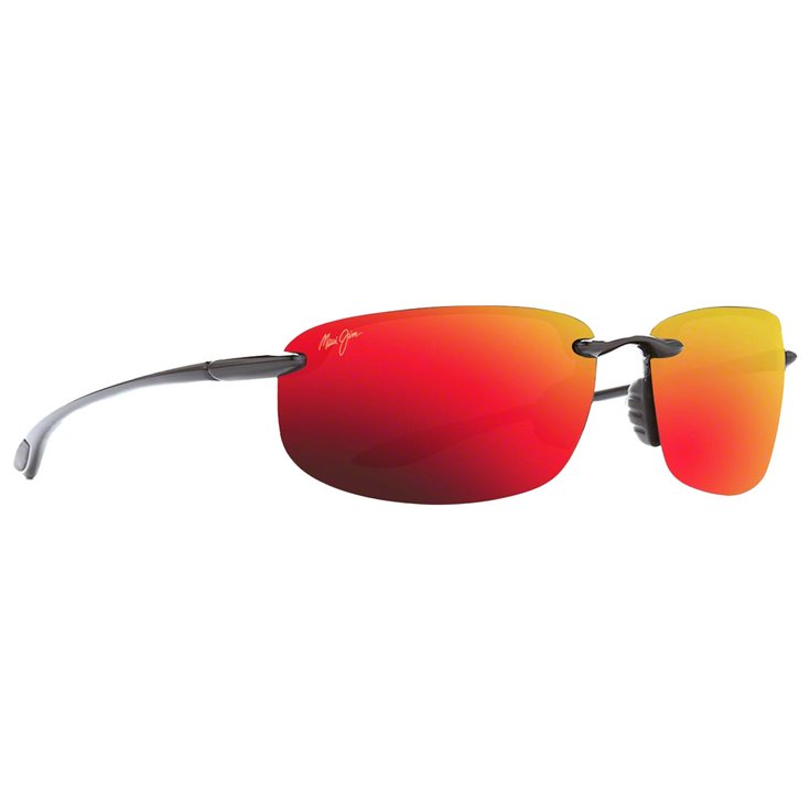 Maui Jim Lunettes de soleil Hookipa Noir Brillant Hawaii Lava Présentation