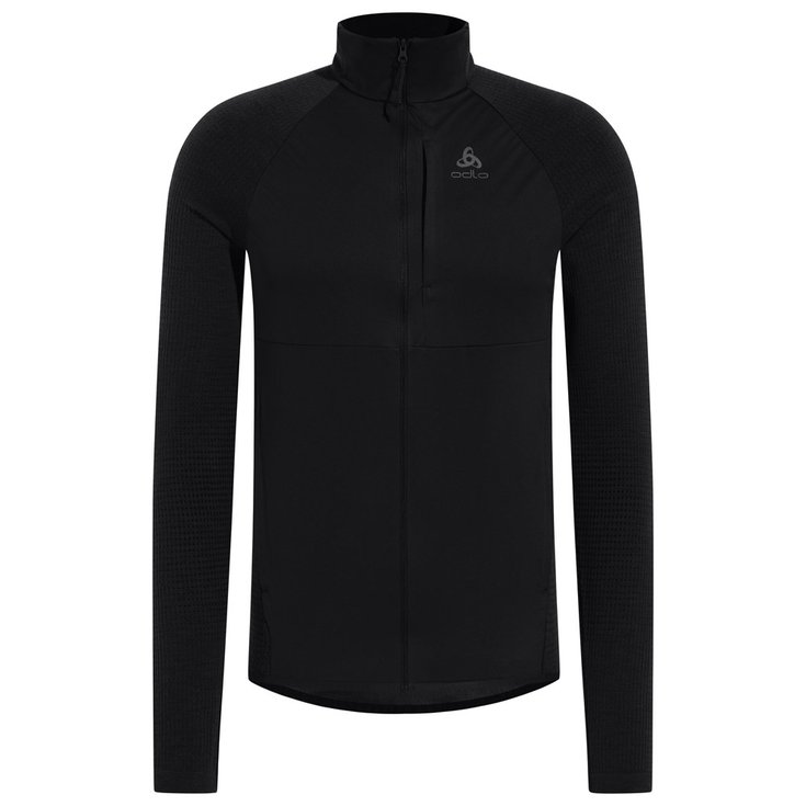 Odlo Veste Nordique Zeroweight Pro Pw Windproof Hybrid Jkt Black Présentation