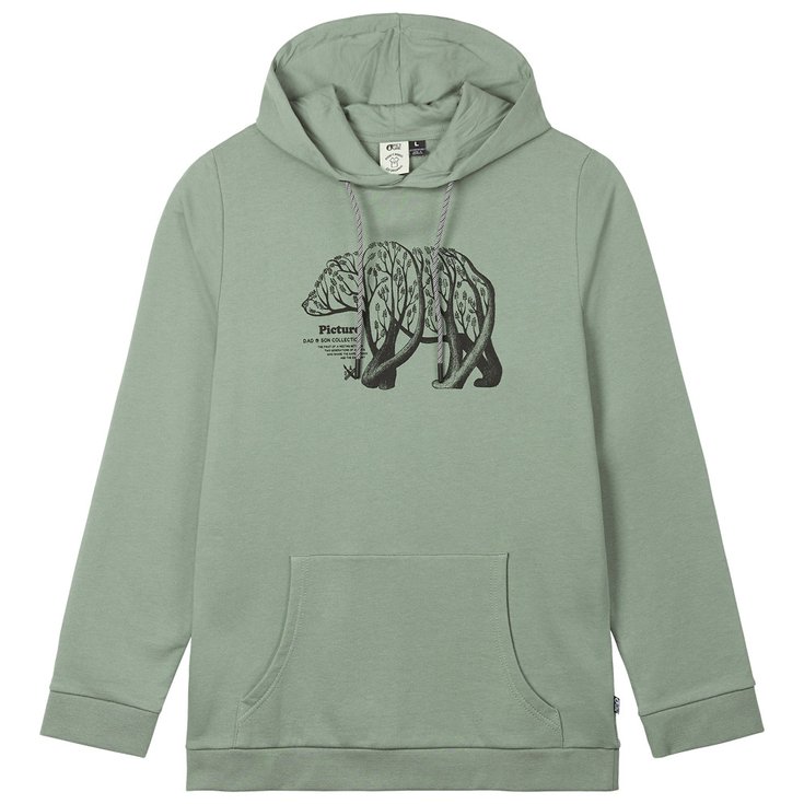 Picture Sweat D&S Bear Branch Hoodie Green Spray Présentation