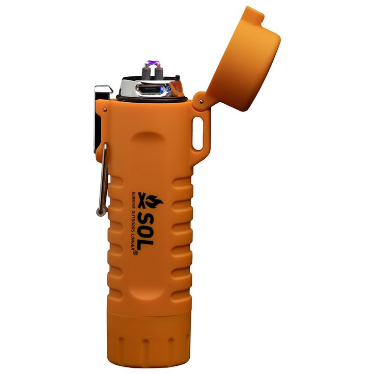 SOL Briquet Briquet Sans Gaz Orange Présentation