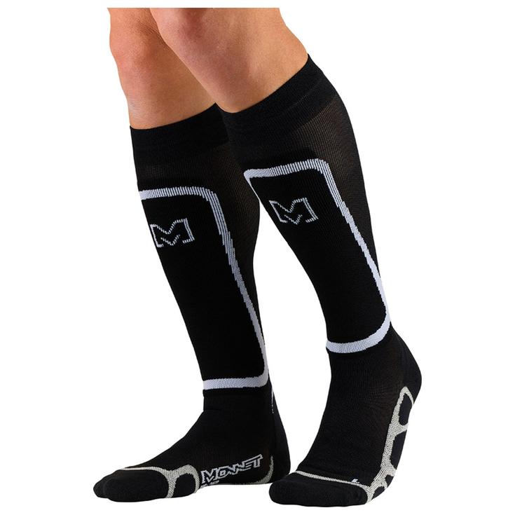 Monnet Chaussettes de ski Mi-Bas Fusion Noir Présentation