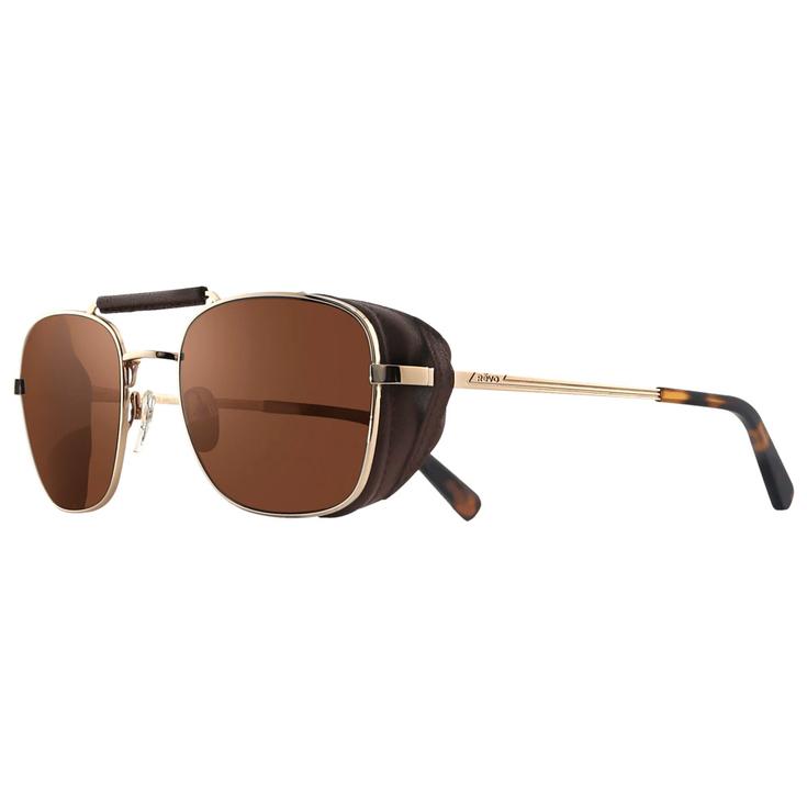 Revo Lunettes de soleil Crafted Shiny Gold Serilium Terra Polarized Présentation
