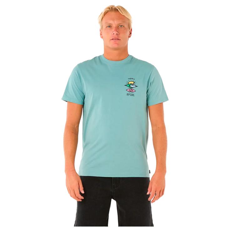 Rip Curl Tee-shirt Search Icon Blue Lagoon Présentation
