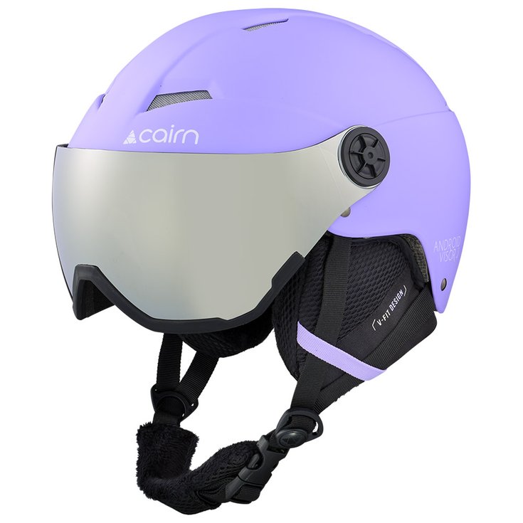Cairn Casque visière Android Visor Junior Mat Lilac Présentation