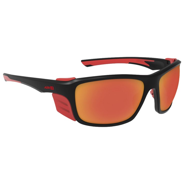 AZR Lunettes de soleil Voyager Noire Mate Rouge Multicouche Rouge Présentation