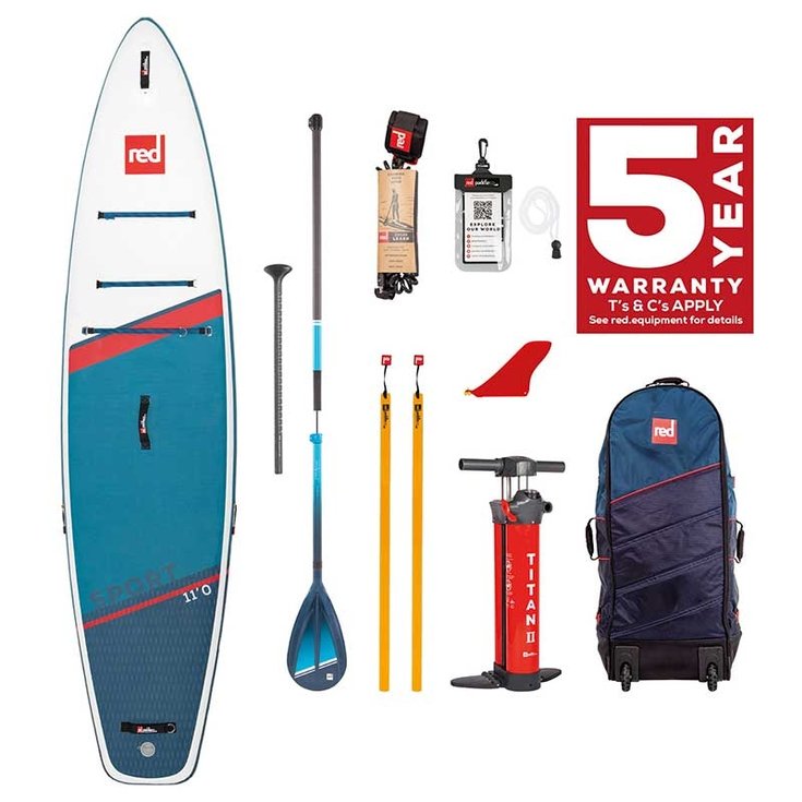 Red Paddle Co Pack SUP Pack Gonflable Sport + Pagaie HT Profil