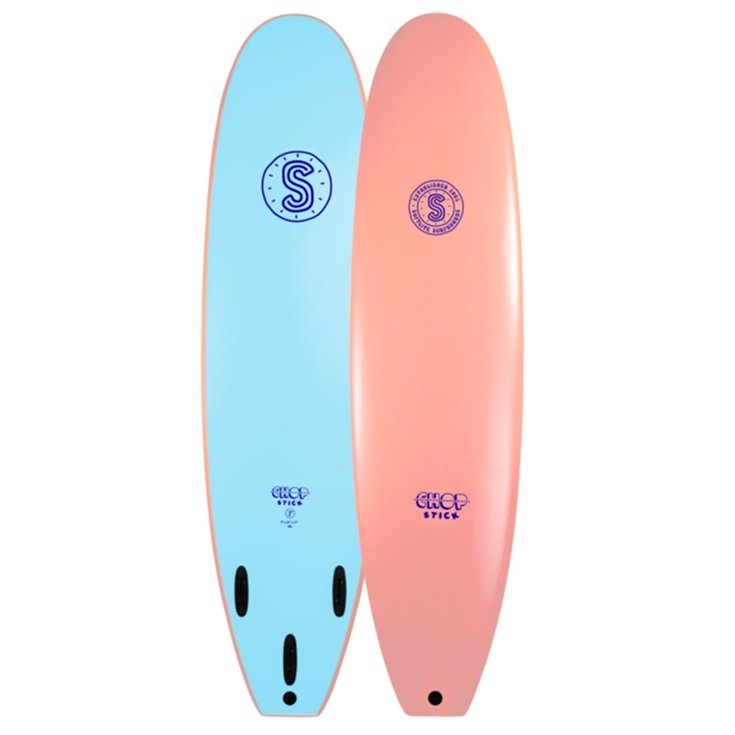 Softlite Board de Surf Chop Stick - Ice Blue / Peach Profil
