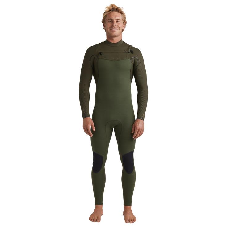 Billabong Combinaison Intégrale 4/3 Furnace Natural Chest Zip Military Présentation