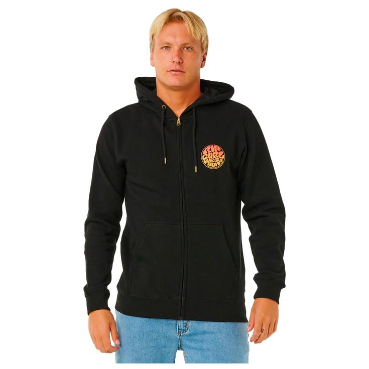 Rip Curl Sweat Wettie Passage Icon Zip Through Black Présentation