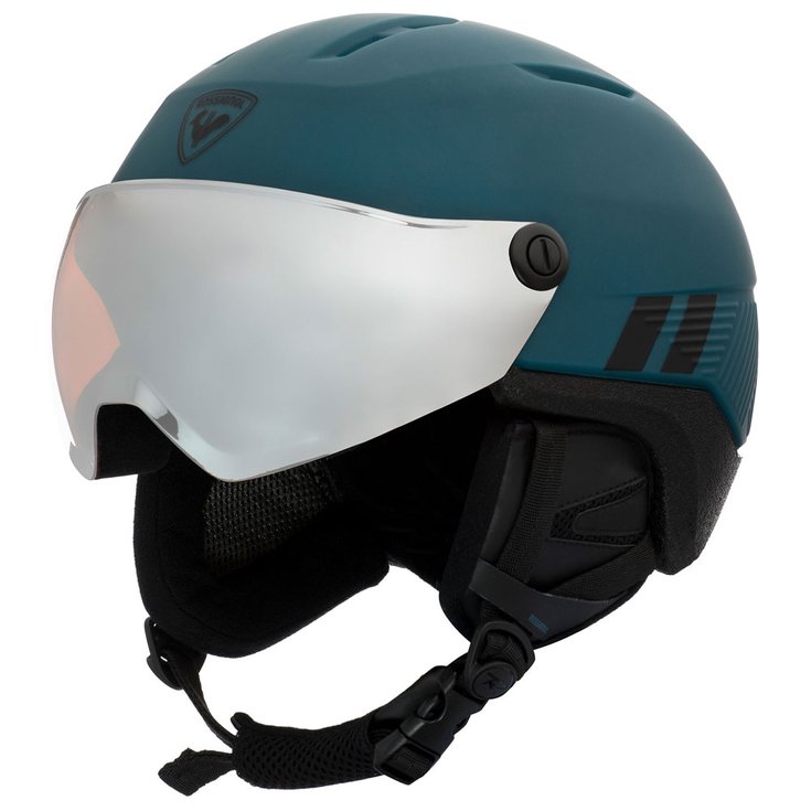 Rossignol Casque visière Fit Visor Impacts Blue Orange Silver Mirror Présentation