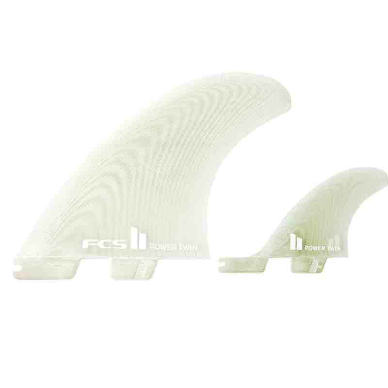 Fcs Ailerons Surf II Power Twin+1 PG - Clear Côté