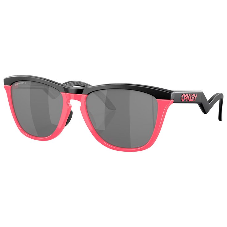 Oakley Lunettes de soleil Frogskins Matte Black Neon Pink Prizm Black Présentation