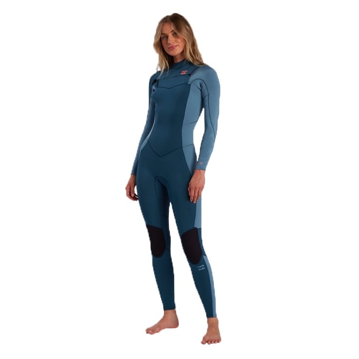 Billabong Combinaison Intégrale Manches Longues Femme Furnace Synergy 3/2 Chest Zip - Blue Seas Devant