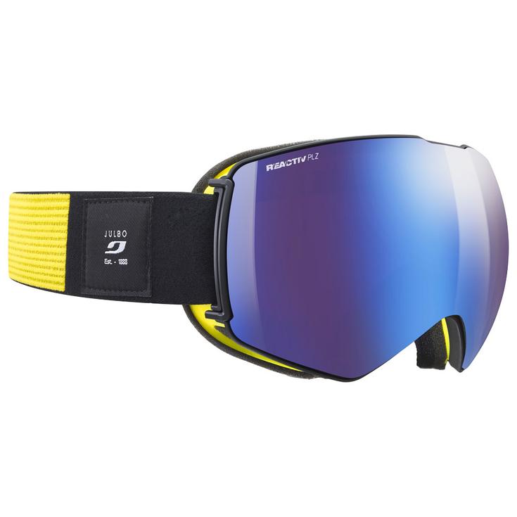 Julbo Masque de Ski Lightyear Noir Jaune Reactiv 2-4 Polarized Présentation