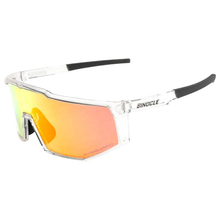 Binocle Eyewear Lunettes de soleil Horizon Shiny Translucide Fire Red Mirror Polarized Présentation