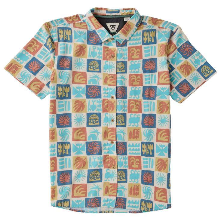 Vissla Chemise Ecology Center Hybrid Eco Short Sleeve Sand Présentation