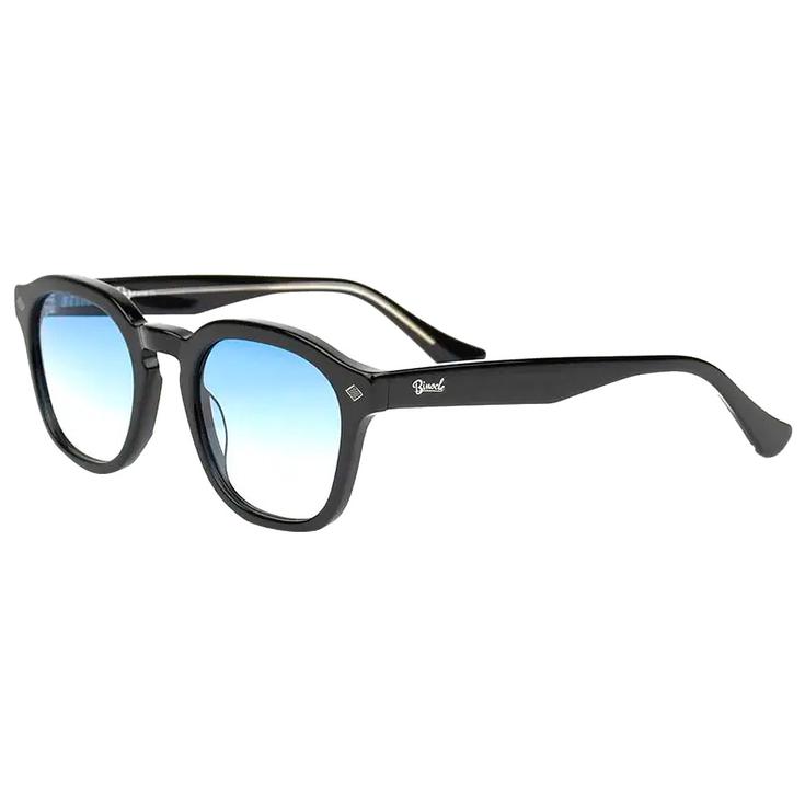 Binocle Eyewear Lunettes de soleil James Shiny Black Blue Polarized Présentation