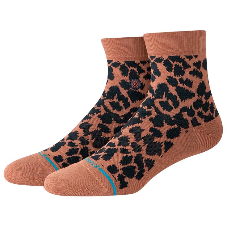 Stance Chaussettes Mid Sock Love Leopard Brown Présentation