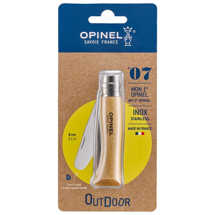 Opinel Couteaux (couverts) Mon Premier Opinel N°7 Blister Hêtre Présentation