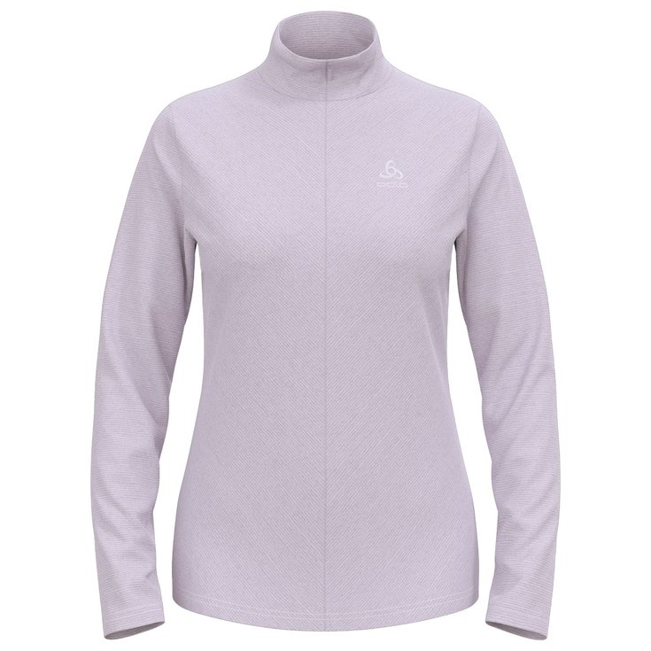 Odlo Veste de trail Roy Mid Layer 1/2 Zip W Lilac Gray Ridge Présentation