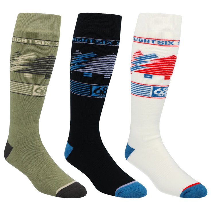 686 Chaussettes Tree Life Sock 3-Pack Neutral Pack Présentation