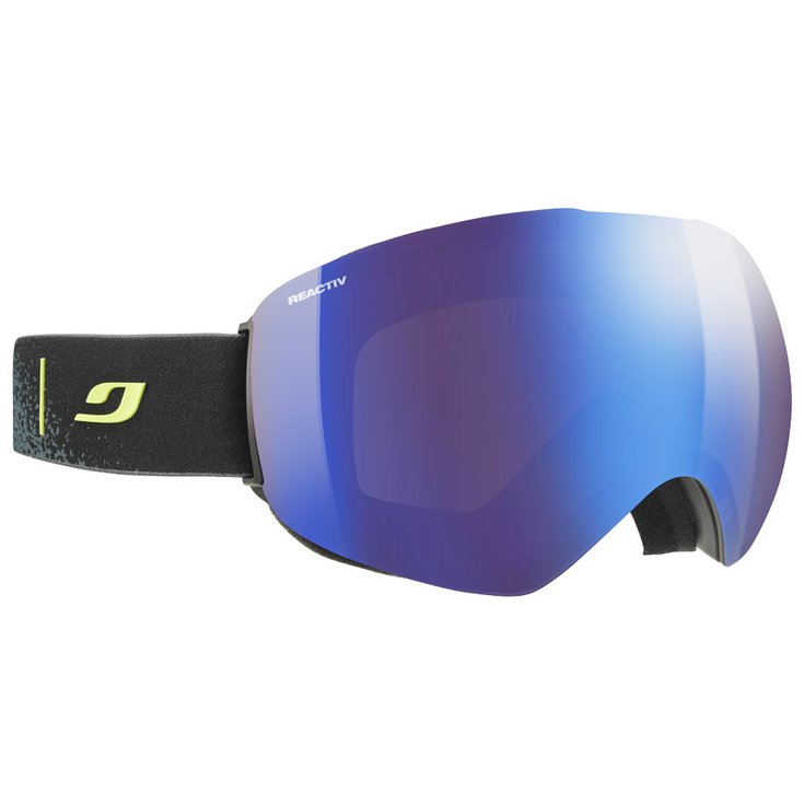 Julbo Masque de Ski Skydome Noir Jaune Reactiv High Mountain Flash Bleu Présentation
