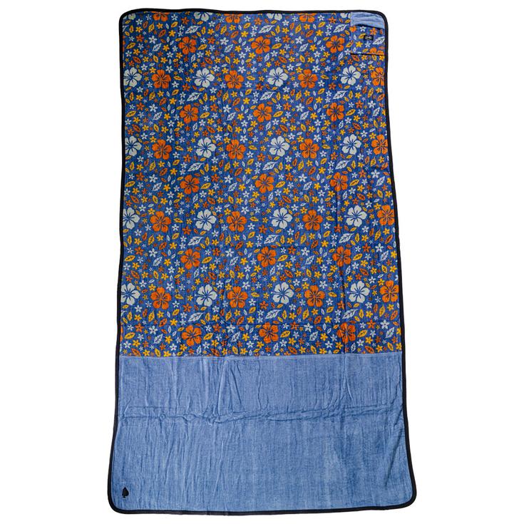 All-In Serviettes plage Large Beach Towel Flore Blue Présentation