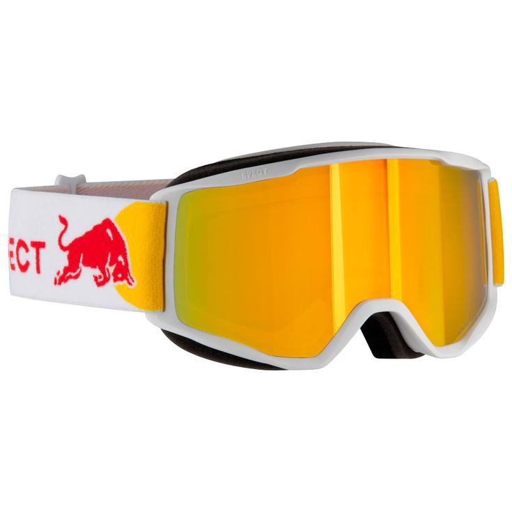 Red Bull Spect Masque de Ski Neon Matt White Orange Red Mirror Présentation