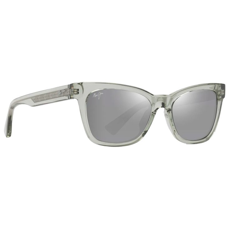 Maui Jim Lunettes de soleil Hiwahiwa Shiny Transparent Sage Green Neutral Grey Mineral Superthin Présentation
