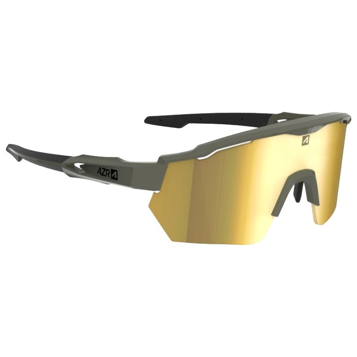 AZR Lunettes de soleil Race Rx Kaki Mate Noire Multicouche Gold 
