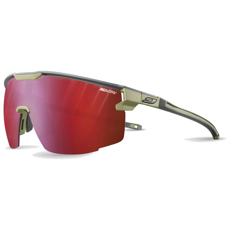 Julbo Lunettes de soleil Ultimate Mat Gris Foncé Vert Army Reactiv 0-3 High Contrast Présentation
