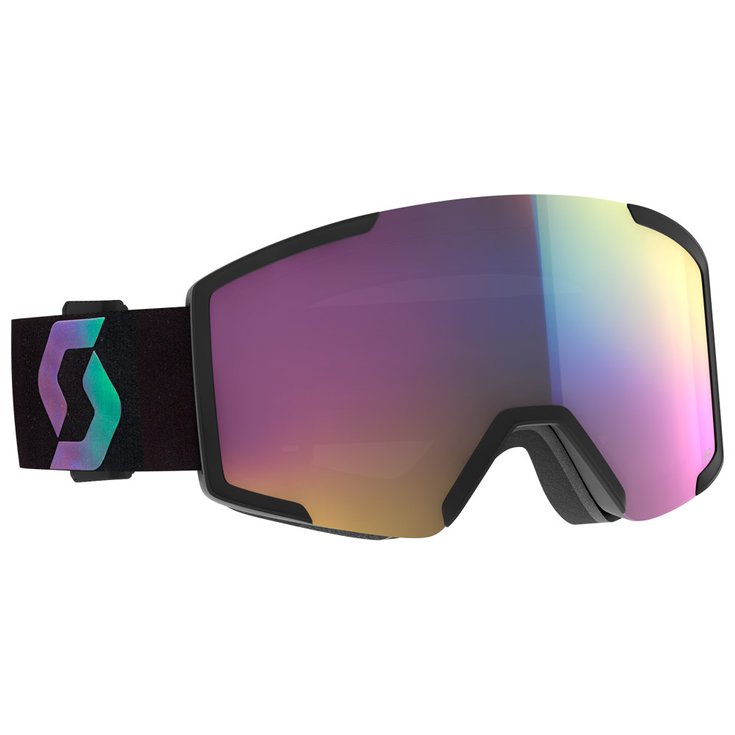 Scott Masque de Ski Shield Black Aurora Green Enhancer Teal Chrome Présentation