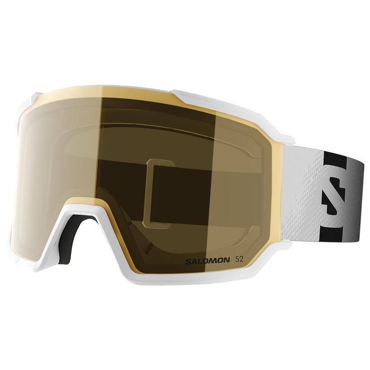 Salomon Masque de Ski S/View 3 Access White Flash Gold Présentation