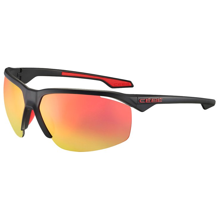 Cebe Lunettes de soleil Stamina Black Red Matte Zone Grey Cat.3 Red + Zone Yellow Cat.0 + Zone Clear Cat.0 Présentation