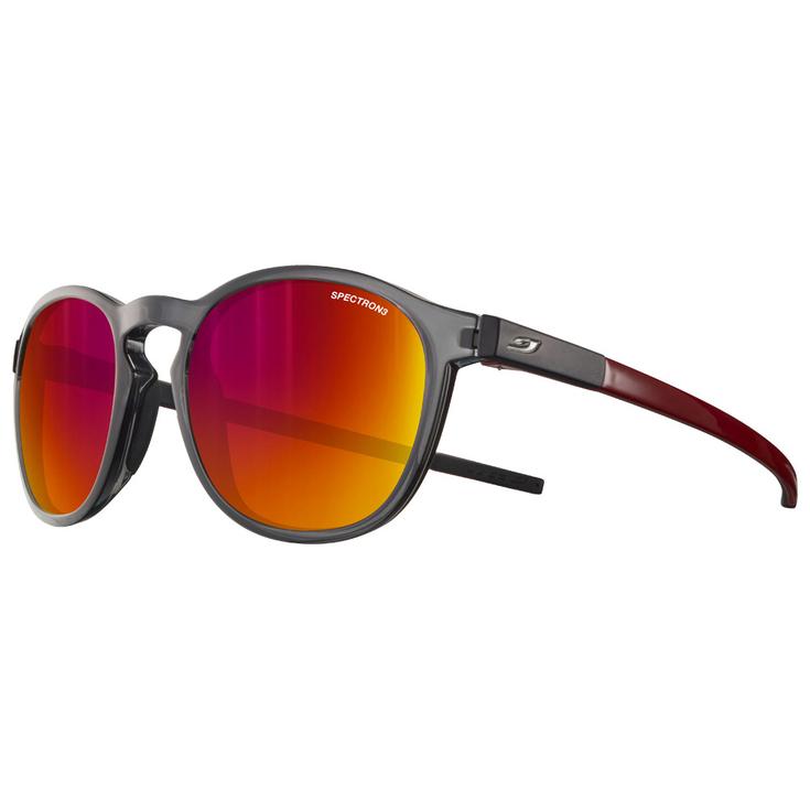 Julbo Lunettes de soleil Shine L Translucide Brillant Noir Rouge Spectron 3 Présentation