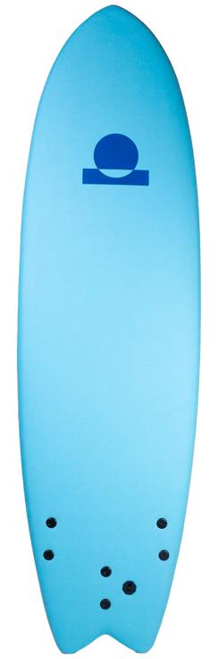 Summer Vibes Planche Surf Fish Softboard Blue 