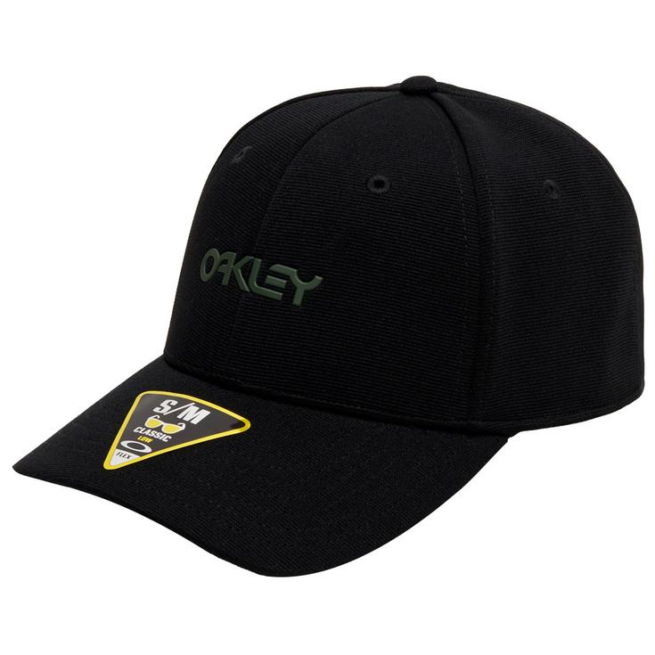 Oakley Casquettes 6 Panel Stretch Metallic Hat Blackout Présentation