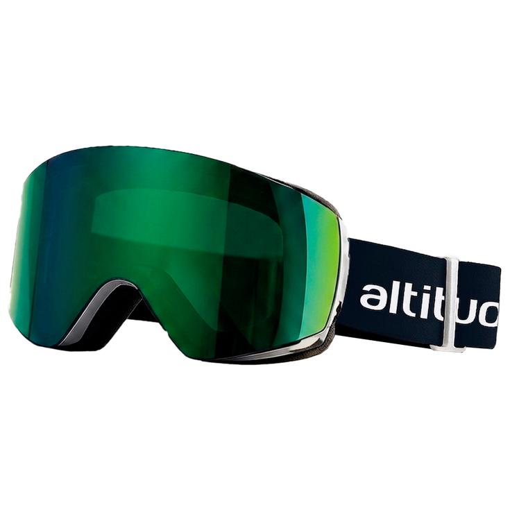 Altitude Eyewear Masque de Ski Ventus Matt Black Altitude Corp Flash Green Présentation