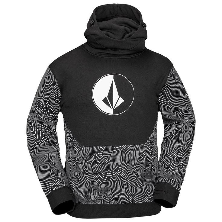 Volcom Sweat Hydro Riding Hoodie Black Print Présentation