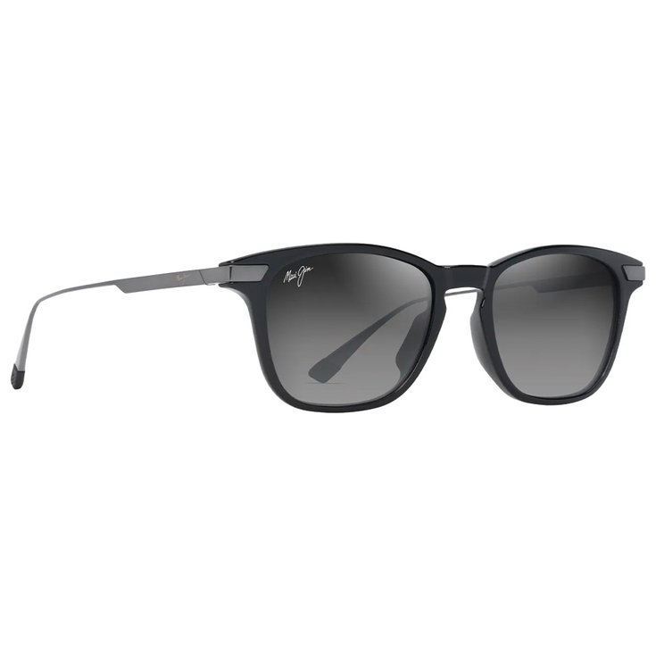 Maui Jim Lunettes de soleil Mana'olana Noir Brillant Gris Acier Neutral Grey MauiBrilliant Présentation