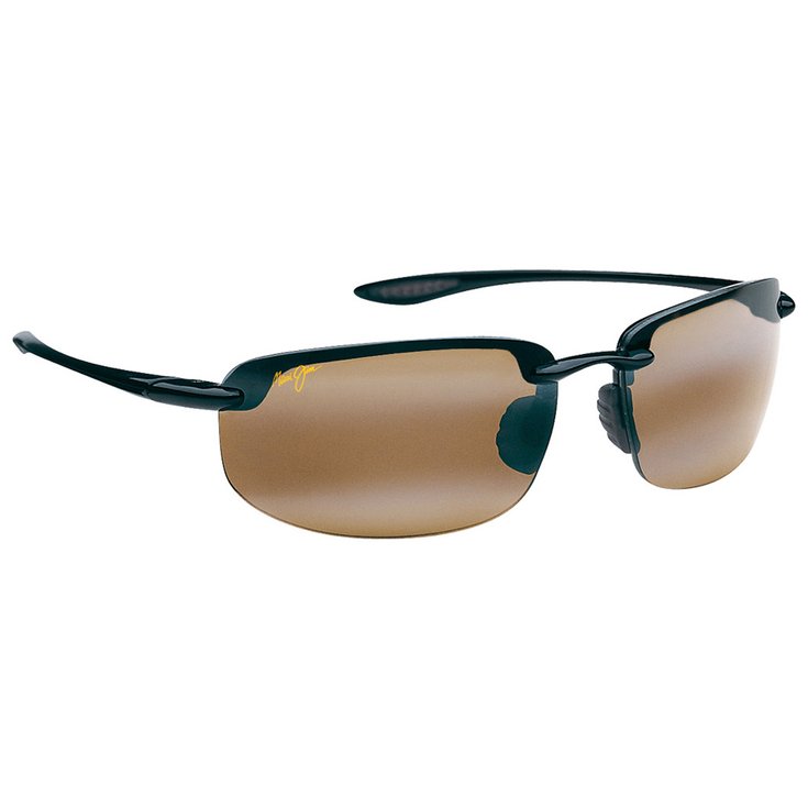 Maui Jim Lunettes de soleil Hookipa Noir Brillant Hcl Bronze Polycarbonate Bidegrade Présentation