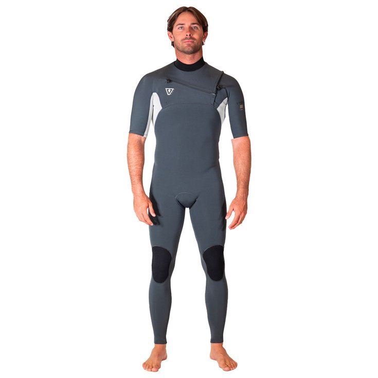 Vissla Combinaison Intégrale Manches Courtes Natural Seas 2mm Front Zip Coal Présentation