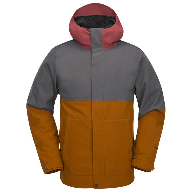 Volcom Blouson Ski Brighton Full Zip Jacket Caramel Présentation
