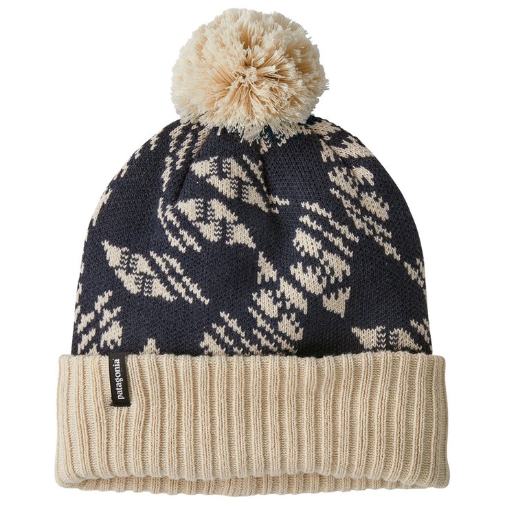 Patagonia Bonnet Powder Town Beanie Synchilaed Flight Smolder Blue Présentation