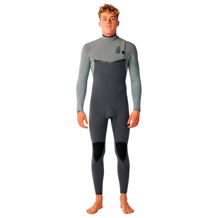 Rip Curl Combinaison Surf E-Bomb Zip Free 4/3 Charcoal Grey Présentation