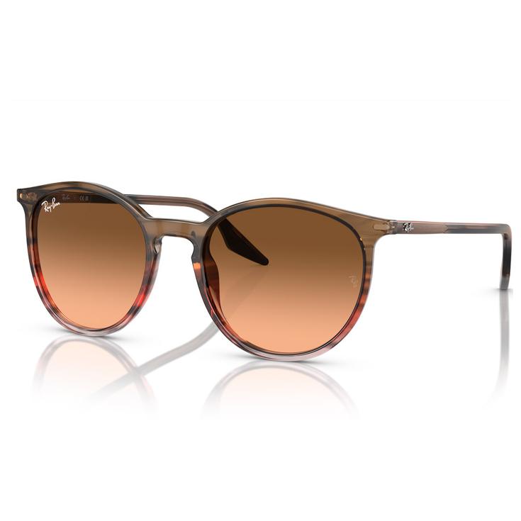 Ray Ban Lunettes de soleil RB2204 Polished Striped Red Brown Gradient Black Pink Présentation