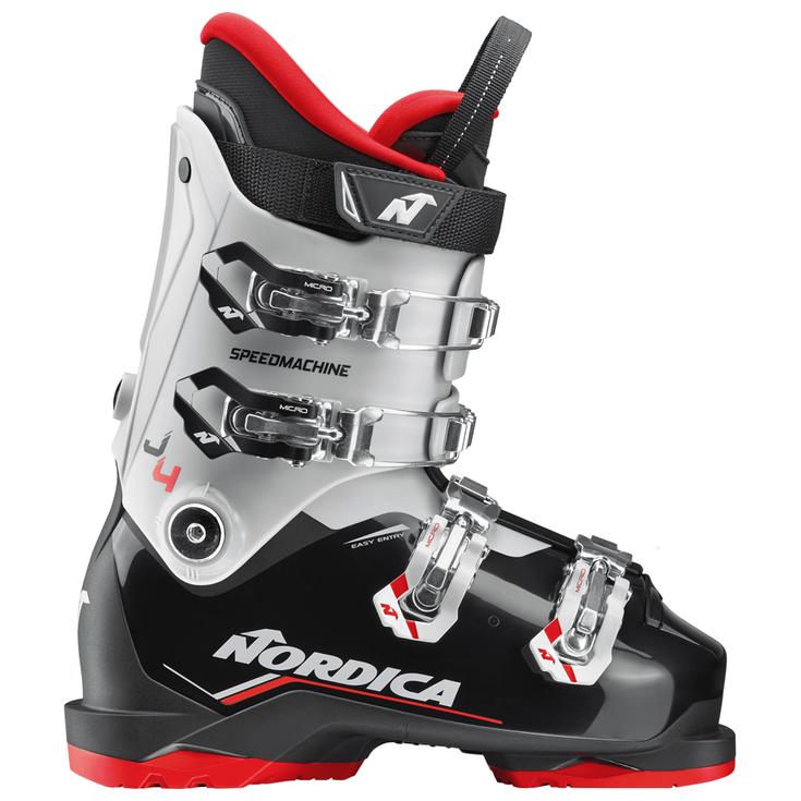 Nordica Chaussures de Ski Speedmachine J 4 Black Grey Red Côté